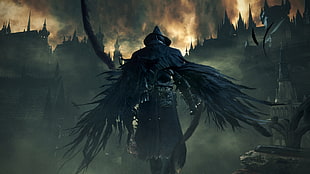 illustration of man wearing black cloak