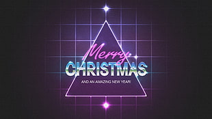Merry Christmas wallpaper, 1980s, Christmas, triangle, purple