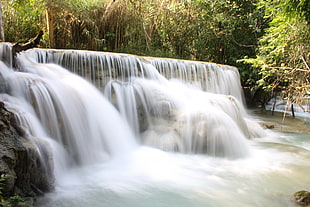 waterfalls during daytime, laos