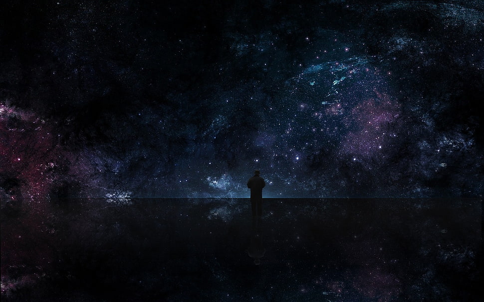 space, space art, alone, isolation HD wallpaper