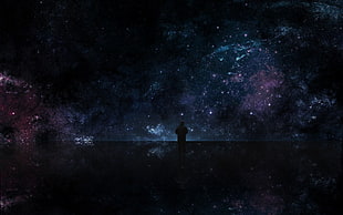 space, space art, alone, isolation HD wallpaper