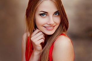 photo of smiling woman HD wallpaper