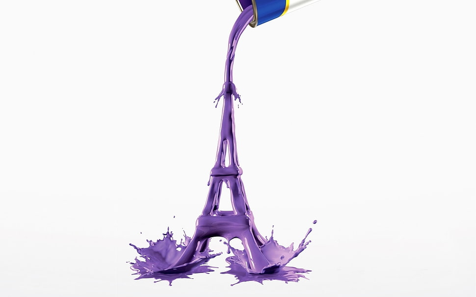 purple liquid art HD wallpaper