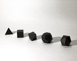 five black rocks, minimalism