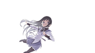black haired anime character wearing school uniform