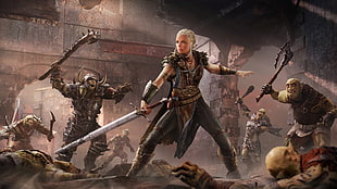 game application illustration, Shadow of Mordor, Middle Earth, Middle-earth : Shadow of Mordor, video games HD wallpaper