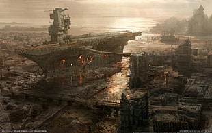 wrecked city wallpaper, Fallout, Fallout 3, apocalyptic, video games HD wallpaper