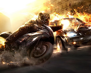 man riding naked bike wallpaper, Wheelman, Vin Diesel, Ubisoft, video games HD wallpaper
