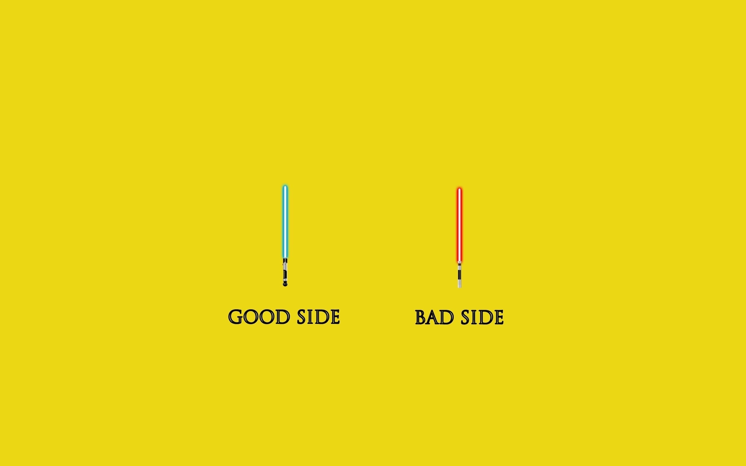 Good Side Bad Side star wars light sabers