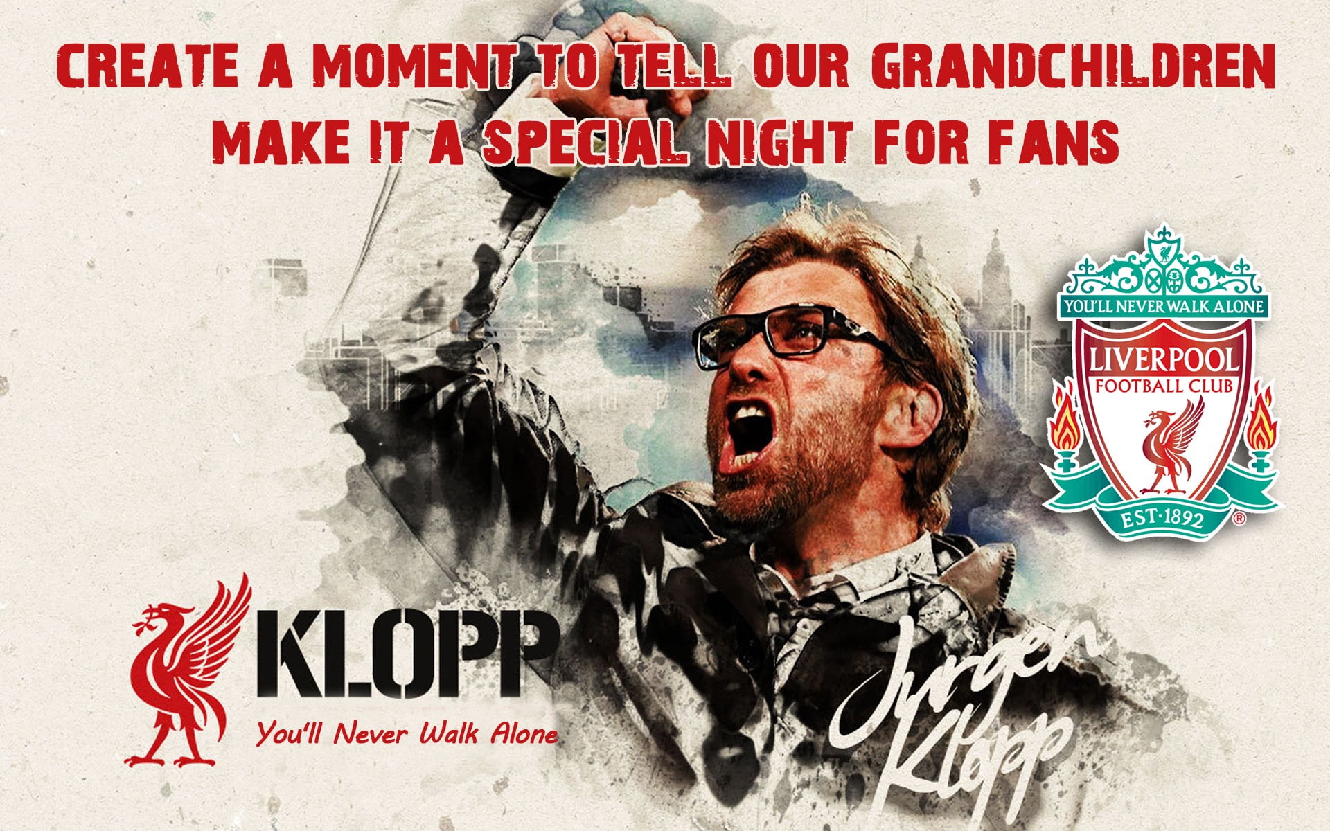 Klopp wallpaper, Jurgen Klopp, Liverpool FC, YNWA, liverbird