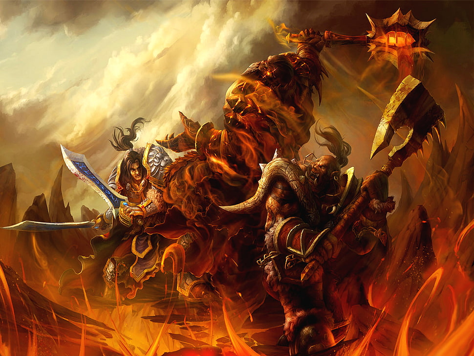 Warcraft digital wallpaper, Warcraft, Garrosh Hellscream, World of Warcraft, video games HD wallpaper
