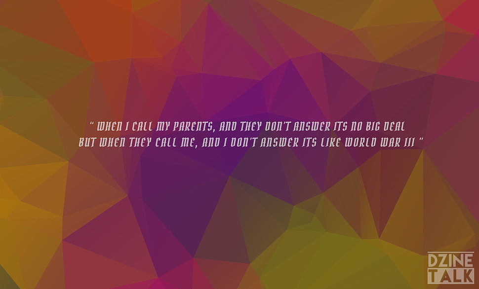 Dzine Talk, quote, dzine, low poly, gradient HD wallpaper