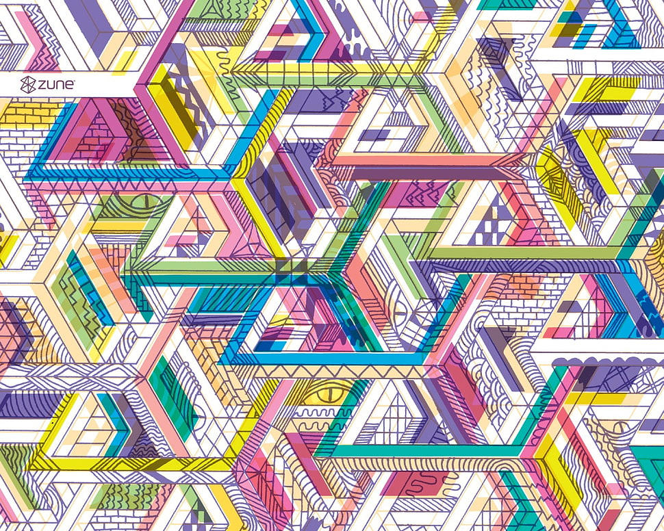 red, green, and blue area rug, triangle HD wallpaper
