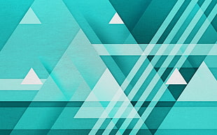 green Triangle print decor