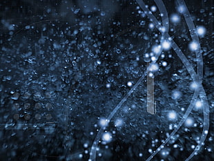 gray round bubbles themed digital wallpaper