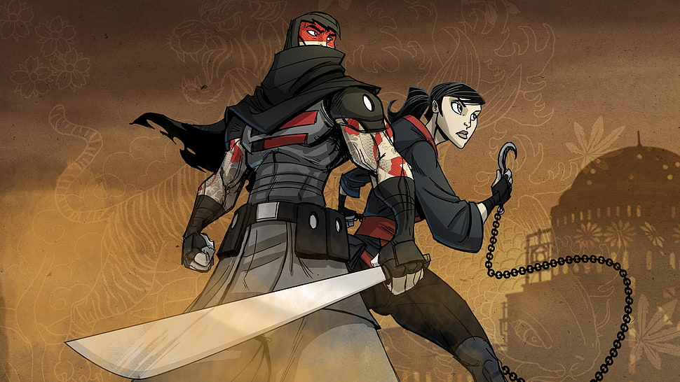 black-haired man holding sword illustration, Mark of the Ninja, ninjas, ninjas (warrior) HD wallpaper