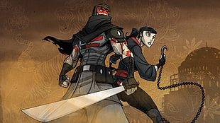 black-haired man holding sword illustration, Mark of the Ninja, ninjas, ninjas (warrior) HD wallpaper