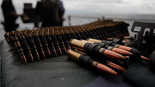 ammunition on textile near people