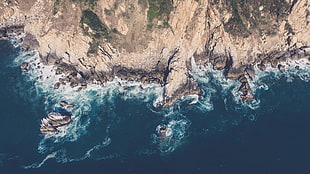 beach aerial view photo, landscape, water, coast