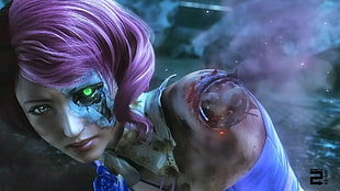 female cyborg wallpaper, Tekken: Blood Vengeance, Alisa Boskonovitch, cyborg