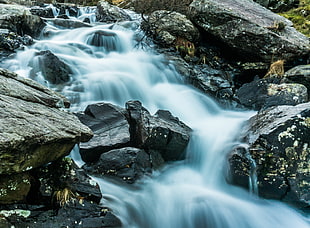 river with stone