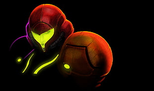 Iron Man graphic wallpaper, Samus Aran, Metroid, video games, digital art