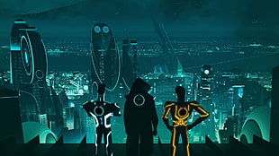 animated hero illustration, Tron, Tron: Uprising, Escape from Argon City, video games HD wallpaper