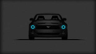 Ford Mustang car, Ford Mustang, Ford Mustang GT, car, minimalism