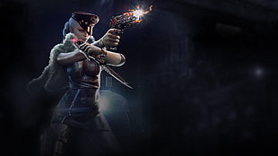 female character holding pistol digital wallpaper, CrossFire, first-person shooter