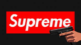 red and white Supreme wallpaper