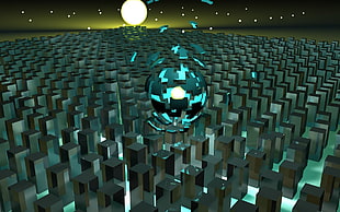 light orb with green case