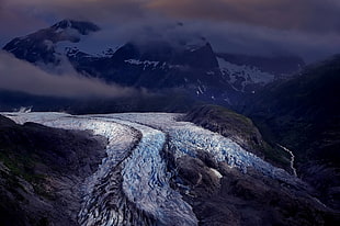 snowy mountain, glacier, nature, landscape HD wallpaper