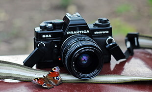 black Praktica DSLR camera