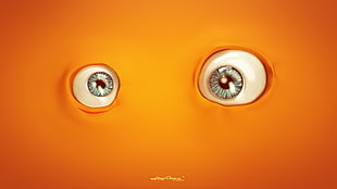 human eye clip art, Lacza, eyes, orange