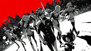 anime characters wallpaper, Phantom Thieves, Persona series, Persona 5, Protagonist (Persona 5)