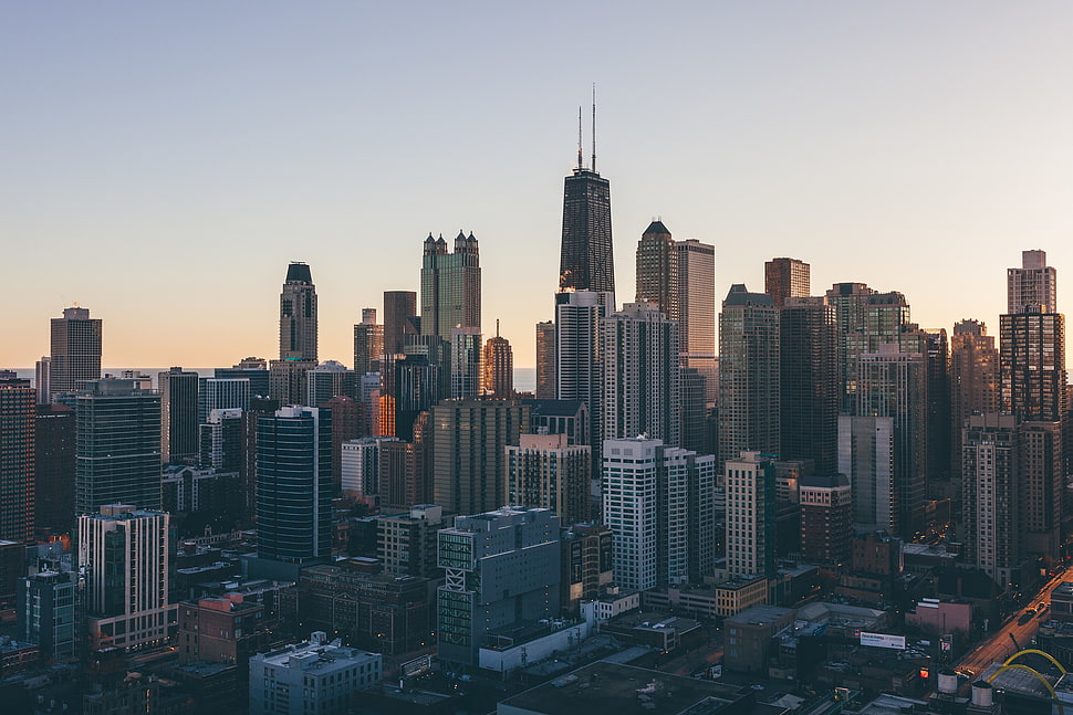 assorted high-rise buildings, city, Chicago HD wallpaper