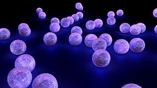 purple ball lot, digital art, abstract, CGI, sphere