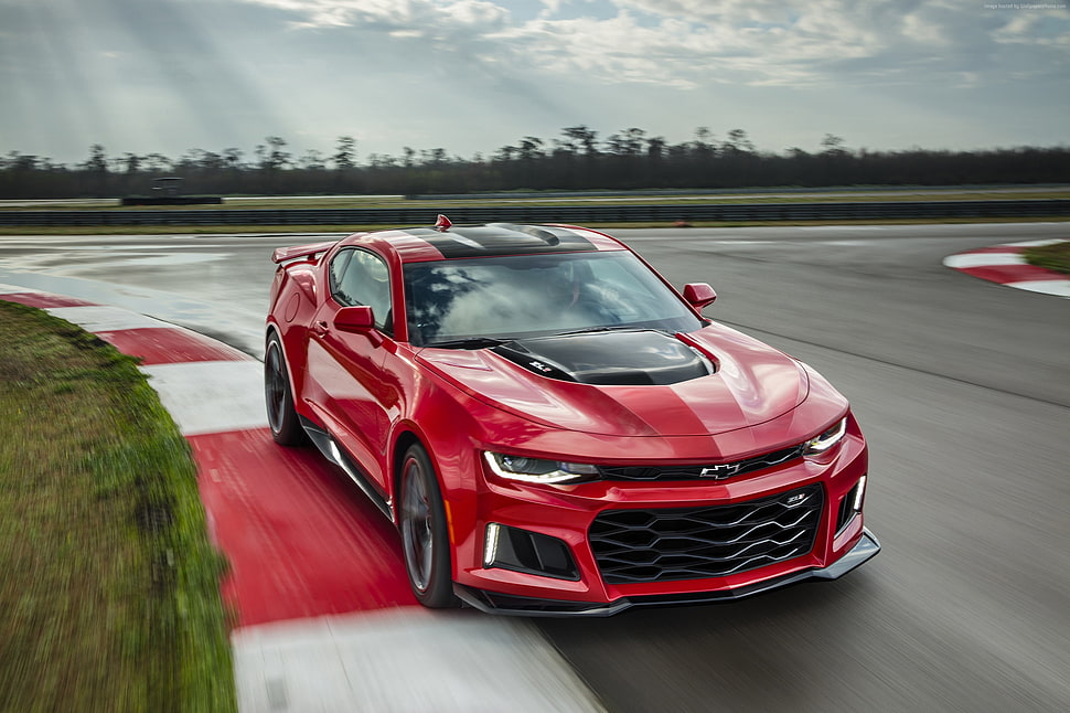 red and black Chevrolet Camaro HD wallpaper