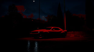 white coupe, Need for Speed, red, Dodge Challenger