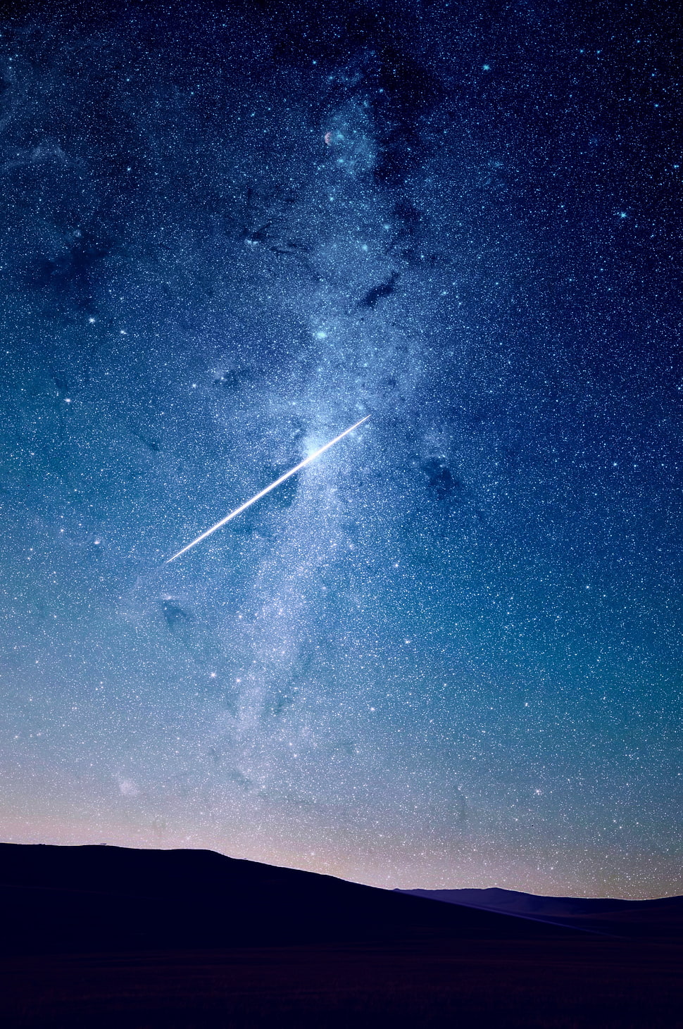 shooting star long exposure photography HD wallpaper