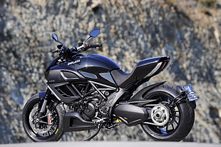 black Ducati muscle bike