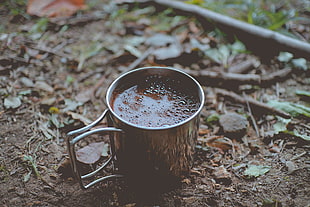 black coffee mug, Coffee, Mug, Foam