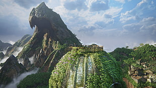 green and brown mountain, Uncharted 4: A Thief's End, uncharted , PlayStation 4