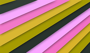 pink, yellow, green and black striped poster HD wallpaper