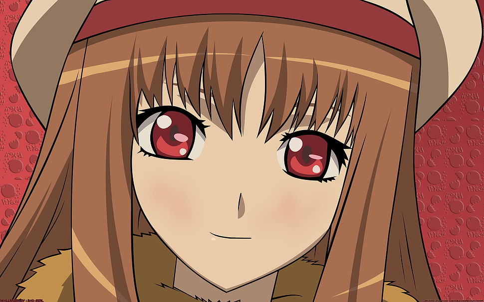 red eyes anime girl illustration HD wallpaper