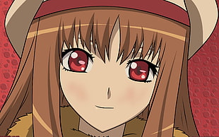 red eyes anime girl illustration HD wallpaper