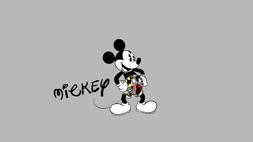 Mickey Mouse illustration, Mickey Mouse, Disney, minimalism HD wallpaper