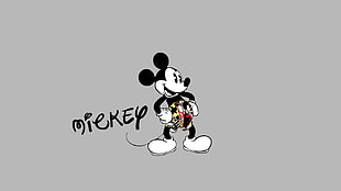 Mickey Mouse illustration, Mickey Mouse, Disney, minimalism