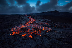 molten lava, nature, volcano, lava, Hawaii