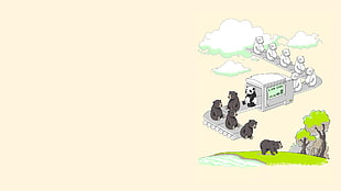 illustration of bears and pandas